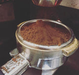 Espresso Portafilter with Coffee Grounds